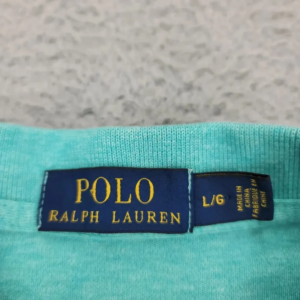 Polo Ralph Lauren Shirt Mens Large‎ Green Golf Outdoors Rugby White Pony Preppy